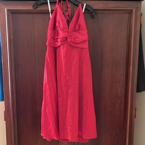 Jessica McClintock Vibrant Red Gown, lined